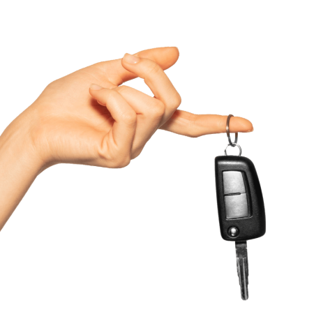 Hand mit Autoschlüssel